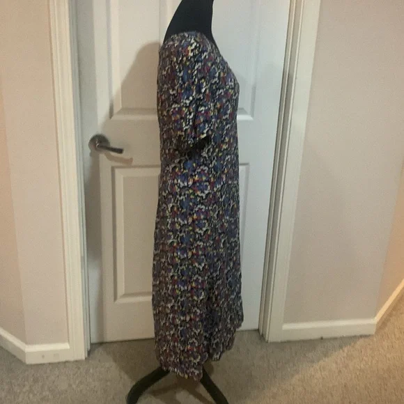 Boden blue red white floral summer boho dress sz 10 - Picture 2 of 4